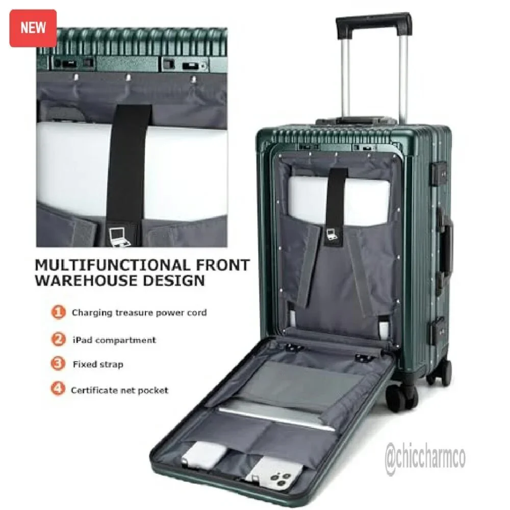 Carry-On Hardside Spinner Luggage with USB Port & TSA Lock